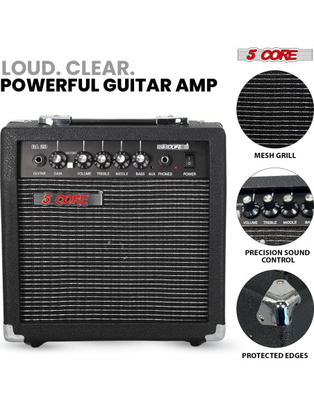 Amplificador de guitarra eléctrica 20W 5 Core con altavoz 6.5" Amplificador de guitarra eléctrica 20W 5 Core con altavoz 6.5"