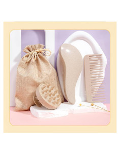 Masajeador de cuero cabelludo SanQiuShe 3 en 1 Beige