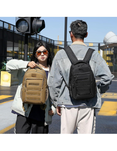 Mochila Táctica CamGo 15L Negra para Senderismo y Camping