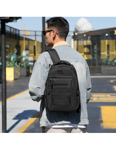 Mochila Táctica CamGo 15L Negra para Senderismo y Camping