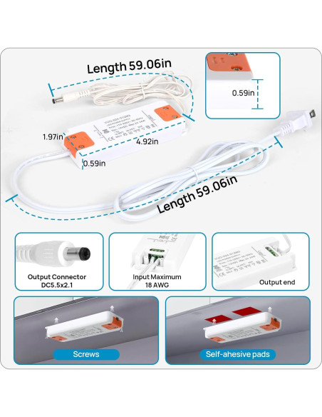 Luces Bajo Gabinete Litever 21W Regulables con Control Remoto Luces Bajo Gabinete Litever 21W Regulables con Control Remoto
