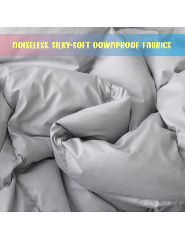 Edredón Duvet CLoucl para Cuna 104x122cm 100% Plumón Gris