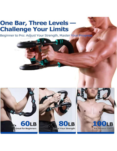 Entrenador de Brazo Giratorio BOLUPO b1 Ajustable 4 Resortes