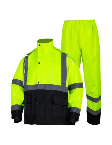 Chaqueta de Lluvia Hi Vis FONIRRA para Hombres Clase 3 Amarillo