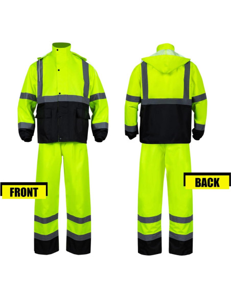 Chaqueta de Lluvia Hi Vis FONIRRA para Hombres Clase 3 Amarillo Chaqueta de Lluvia Hi Vis FONIRRA para Hombres Clase 3 Amarillo