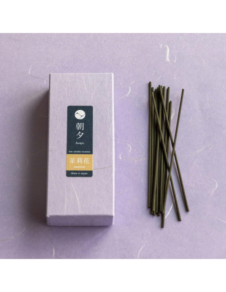 Varitas de Incienso Bajo Humo Asayu Japón Aroma Jazmín 40g Varitas de Incienso Bajo Humo Asayu Japón Aroma Jazmín 40g