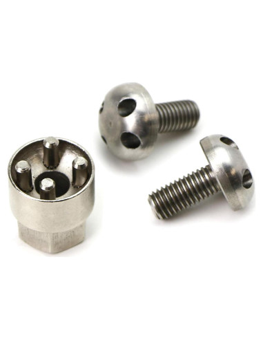 Tornillos Antirrobo M8 iJDMTOY Acero Inoxidable 20mm LED
