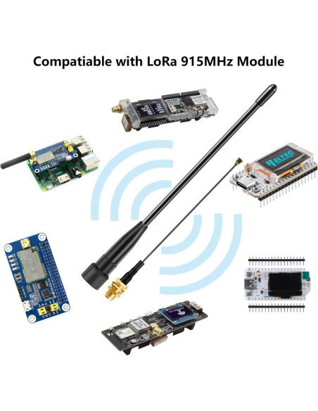 Antena de Látigo Slinkdsco 17cm 10dBi SMA Macho para LoRa 915MHz Antena de Látigo Slinkdsco 17cm 10dBi SMA Macho para LoRa 915MHz