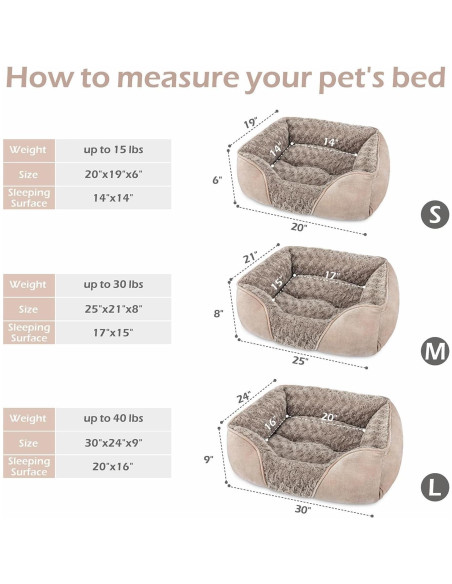 Cama ortopédica para perros INVENHO L 76.2x61cm lavable antideslizante Cama ortopédica para perros INVENHO L 76.2x61cm lavable antideslizante
