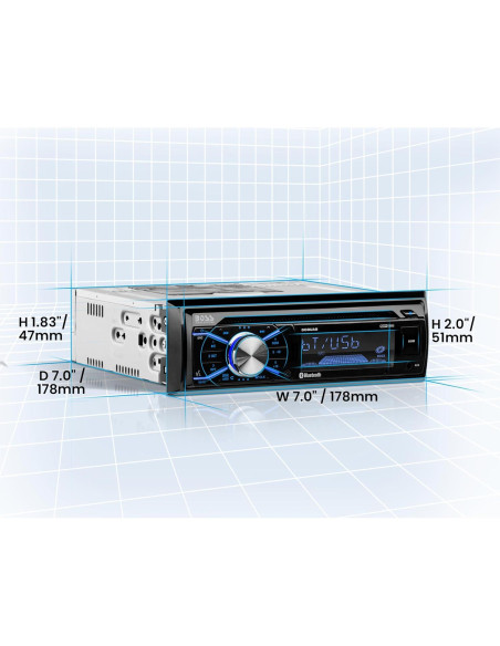 Estéreo de Coche BOSS Audio 508UAB Bluetooth CD USB AM/FM Estéreo de Coche BOSS Audio 508UAB Bluetooth CD USB AM/FM