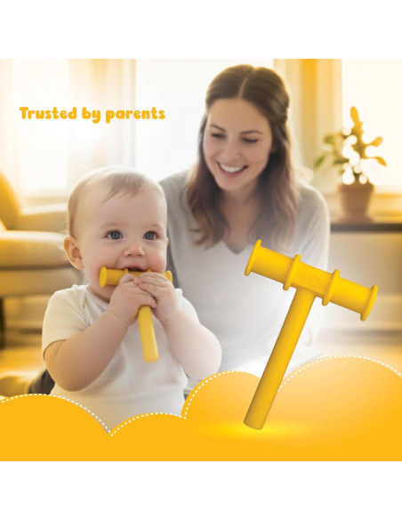 Chewy Tubes Amarillo para Recién Nacidos - 1 Unidad Chewy Tubes Amarillo para Recién Nacidos - 1 Unidad