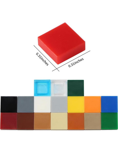 Feleph Azulejos Cuadrados 1x1 1000PCS Multicolor para Mosaicos