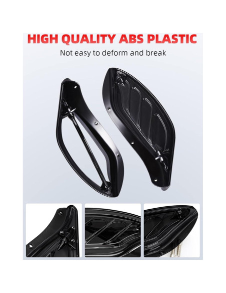 Kit Deflectores de Aire Ajustables Negros Amazicha para Harley 1996-2013 Kit Deflectores de Aire Ajustables Negros Amazicha para Harley 1996-2013