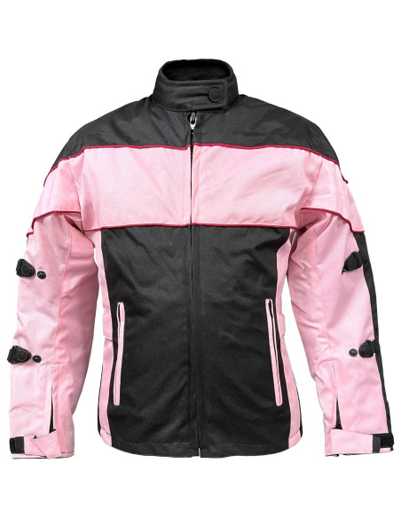 Chaqueta de moto Xelement CF562 Tri-Tex Rosa Negra Mujer Mediana Chaqueta de moto Xelement CF562 Tri-Tex Rosa Negra Mujer Mediana