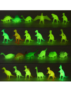 Paquete de 96 Mini Dinosaurios Brillantes Yeonha Toys 2
