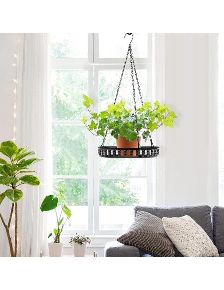 Soporte para Plantas Colgante PIKAMAO 2 Piezas Metal Negro Soporte para Plantas Colgante PIKAMAO 2 Piezas Metal Negro