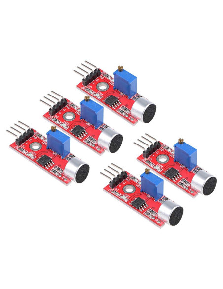 Módulo Sensor de Sonido uxcell 5pcs Detección Voz Digital/Analógica Módulo Sensor de Sonido uxcell 5pcs Detección Voz Digital/Analógica