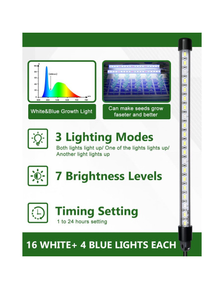 Kit de Inicio de Semillas Joyhalo 40 Celdas con Luz y Calefacción Kit de Inicio de Semillas Joyhalo 40 Celdas con Luz y Calefacción