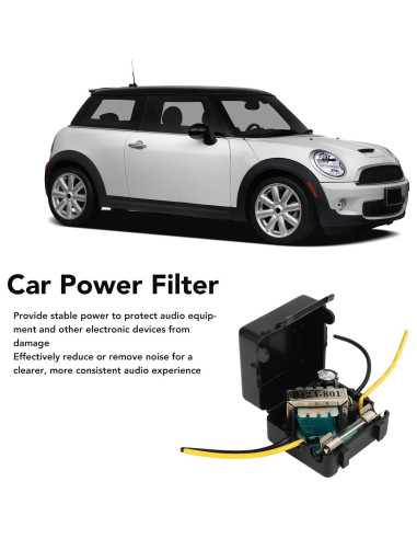Filtro de Potencia para Coche Ejoyous 12V - 2 Pcs Reductor de Ruido