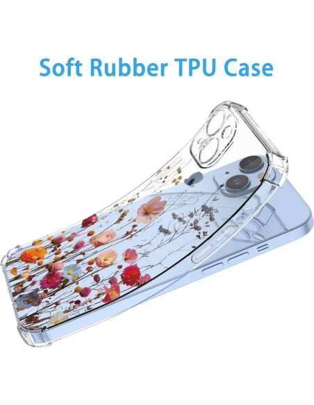 Funda Floral Vivo Y35 4G / Y22S - TPU Transparente Resistente Funda Floral Vivo Y35 4G / Y22S - TPU Transparente Resistente