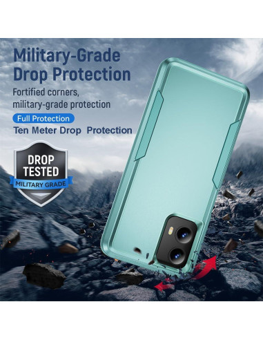 Funda resistente para Moto G 5G 2024 KEKBOXQ Verde con 2 protectores