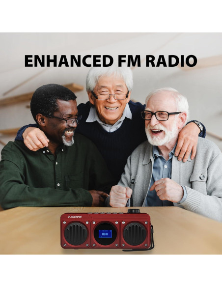 Avantree Boombyte - Radio FM portátil Bluetooth 4 en 1 Rojo Avantree Boombyte - Radio FM portátil Bluetooth 4 en 1 Rojo