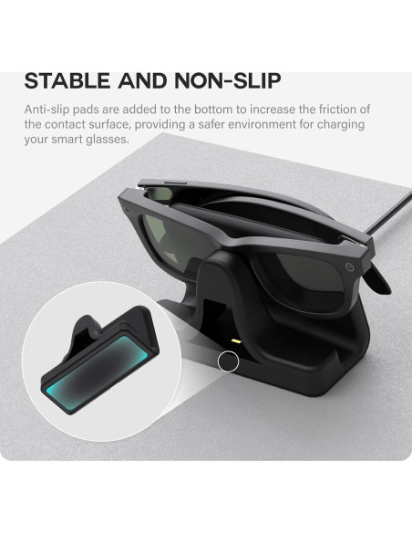 Soporte de Carga TUSITA para Gafas Inteligentes Ray-Ban Meta - Negro Soporte de Carga TUSITA para Gafas Inteligentes Ray-Ban Meta - Negro
