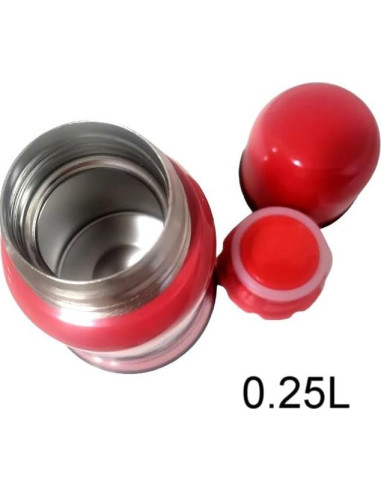 Termo Térmico Acero Inoxidable Genérico 0.25L Rojo