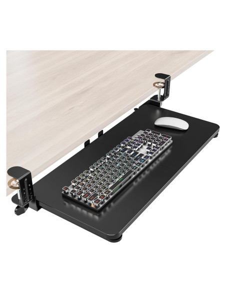 Bandeja de Teclado Ergonómica Zontera Grande Negra 65x30 cm Bandeja de Teclado Ergonómica Zontera Grande Negra 65x30 cm
