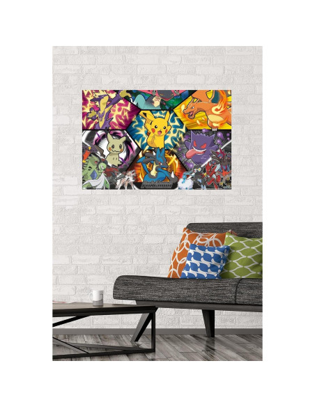 Póster de Grupo Pokémon: Arte de Batalla Trends 56.8x86.4cm Póster de Grupo Pokémon: Arte de Batalla Trends 56.8x86.4cm
