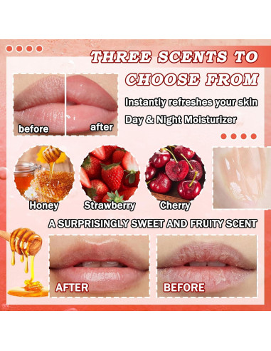 Bálsamo Labial Hidratante de Miel 3PCS LJYBoBin - Exfoliante Suave