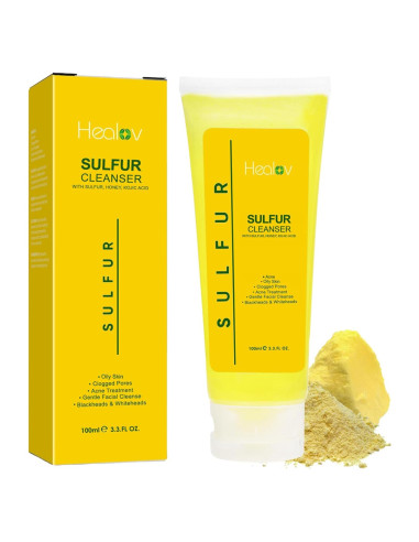 Jabón de Azufre Healov 100% Natural para Acné - 150g