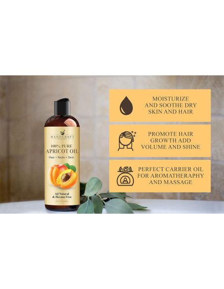 Aceite de Hueso de Albaricoque Handcraft Blends 236 ml - 100% Puro Aceite de Hueso de Albaricoque Handcraft Blends 236 ml - 100% Puro