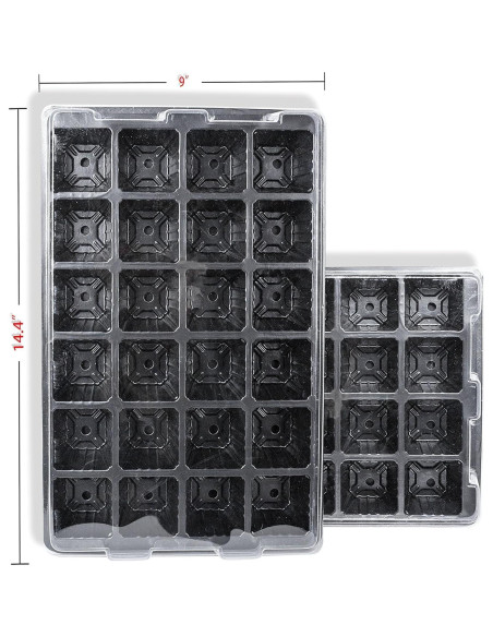 Bandejas de Cultivo LOVEDAY 24 Celdas con Dome de Humedad Bandejas de Cultivo LOVEDAY 24 Celdas con Dome de Humedad