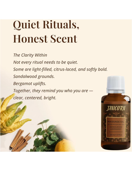 Aceite de Aromaterapia Sándalo y Bergamota 30ml - Masaje y Cuidado Aceite de Aromaterapia Sándalo y Bergamota 30ml - Masaje y Cuidado