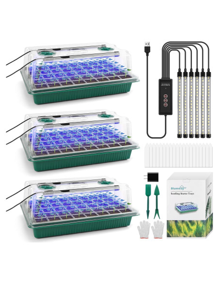 Bandeja de Inicio de Semillas BlumWay 120 Celdas con Luz LED Bandeja de Inicio de Semillas BlumWay 120 Celdas con Luz LED