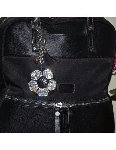 Llavero de fútbol bling Popfizzy para mujeres - Charm de bolso