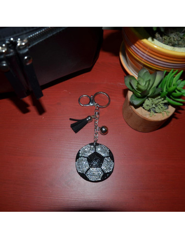 Llavero de fútbol bling Popfizzy para mujeres - Charm de bolso