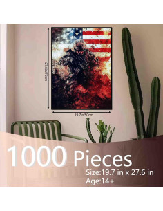 Rompecabezas 1000 Piezas MoMo Art Bandera Americana 50x70 cm 2