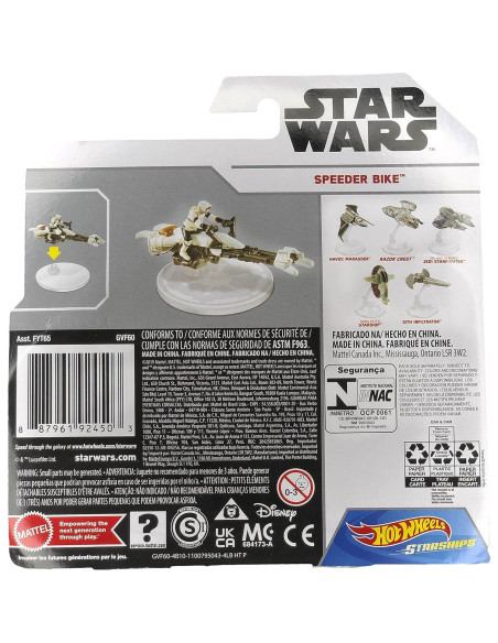Vehículo Speeder Bike Star Wars Hot Wheels 16.5 cm Vehículo Speeder Bike Star Wars Hot Wheels 16.5 cm