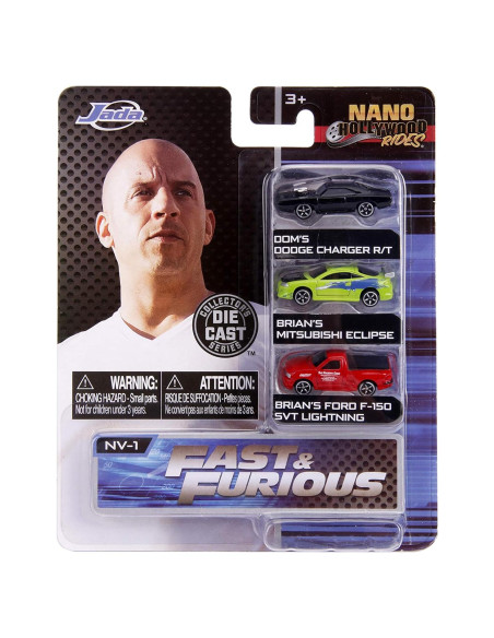 Autos de metal Jada Rápido y Furioso 1.65" 3-Pack Autos de metal Jada Rápido y Furioso 1.65" 3-Pack