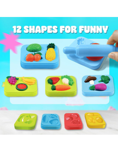 Juegos de Plastilina SANCO 24 Colores para Niños 3-8 Años