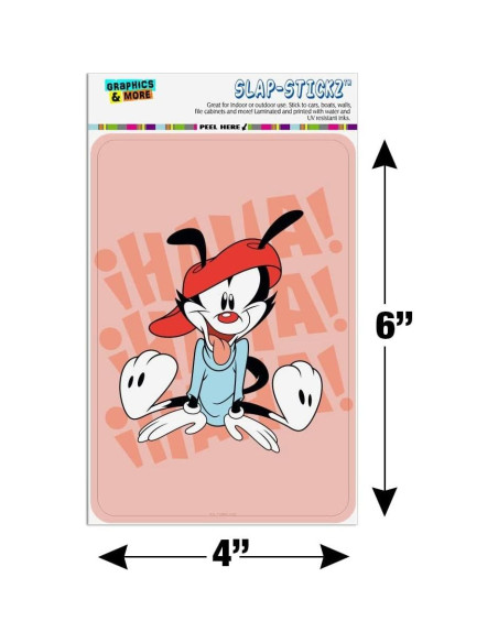 Adhesivo Decorativo Animaniacs Wakko 15.24x10.16cm Adhesivo Decorativo Animaniacs Wakko 15.24x10.16cm