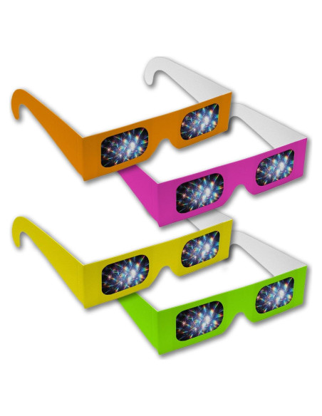 Gafas de Difracción Rainbow Symphony - Paquete de 25 Neón Gafas de Difracción Rainbow Symphony - Paquete de 25 Neón