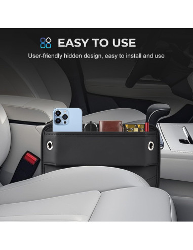 Organizador Lateral de Asiento de Coche INTMOOD Cuero Rojo