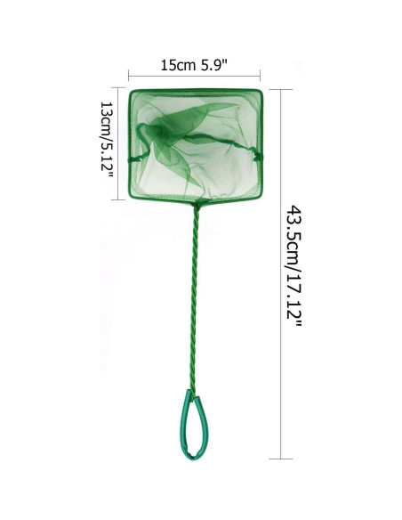 Red de Pesca XMHF 3pcs 43.5x15cm Nylon Verde Acuario Red de Pesca XMHF 3pcs 43.5x15cm Nylon Verde Acuario