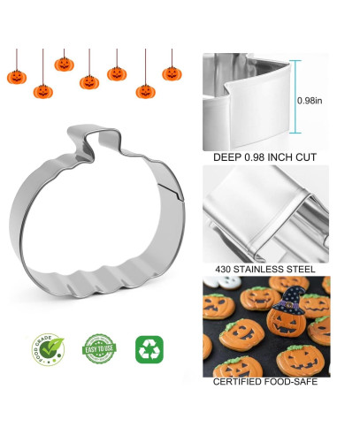 Juego de Cortadores de Galletas de Halloween VTUGP 7 Piezas