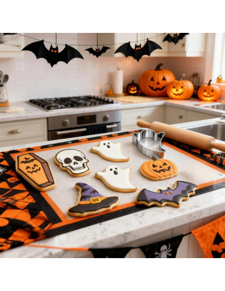 Juego de Cortadores de Galletas de Halloween VTUGP 7 Piezas Juego de Cortadores de Galletas de Halloween VTUGP 7 Piezas