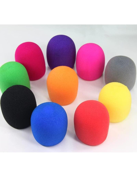 10 Fundas de Micrófono Amarillas de Espuma Dahszhi 73x60mm 10 Fundas de Micrófono Amarillas de Espuma Dahszhi 73x60mm