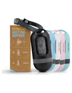 Dispensador de bolsas para excremento SVD.PET - Negro, 15 bolsas incluidas